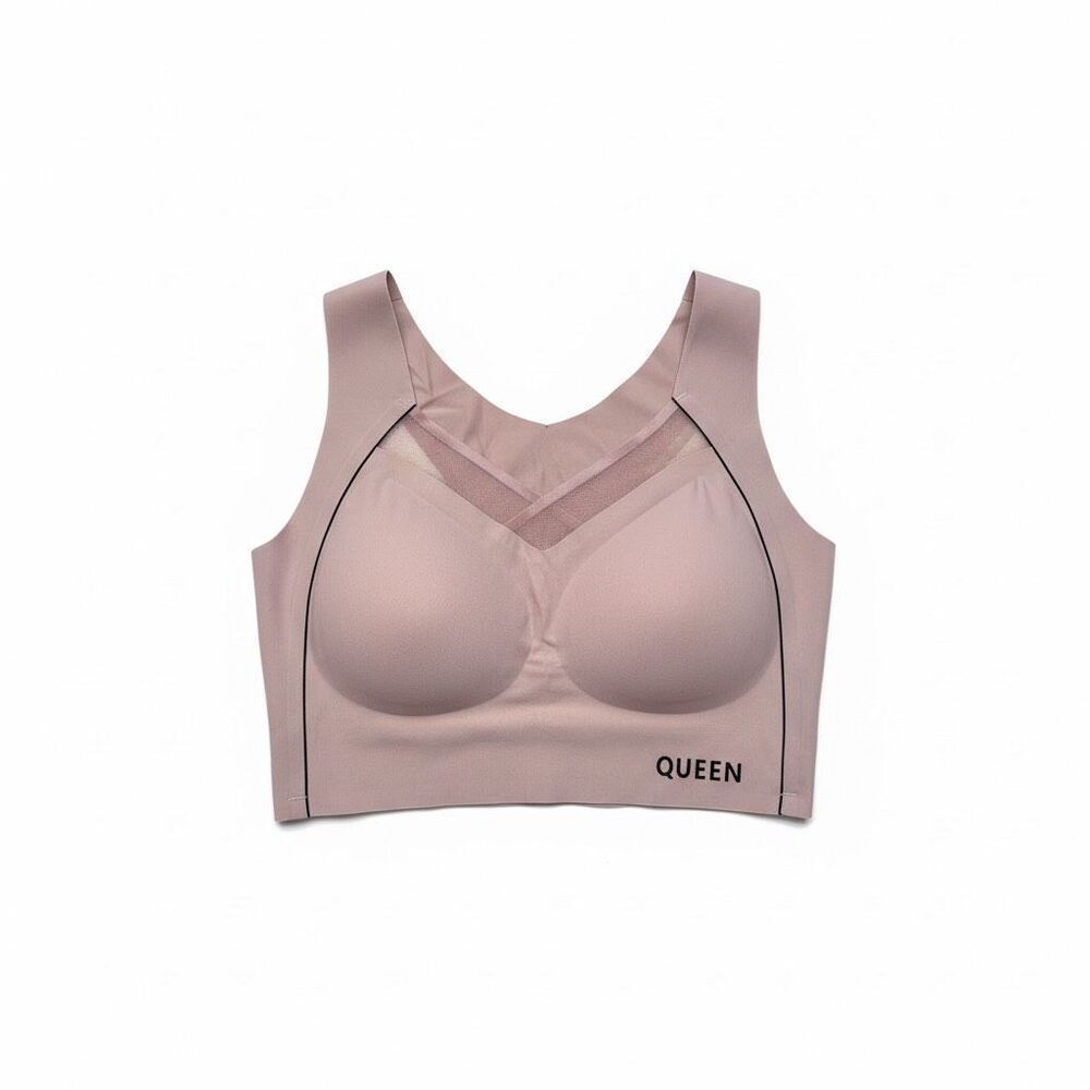 No Brand Sports Bra No Wires Seamless Cocoa brown  Sz XL NWOT